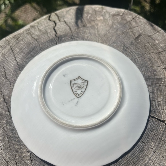 Sterling China Japan -vintage Iridescent Footed Teacup & Saucer - Picture 8 of 12